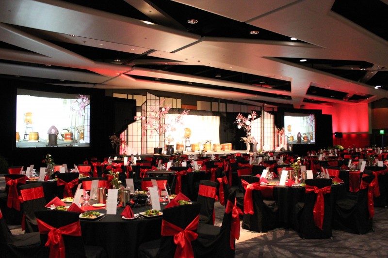 Elegant event hall setup