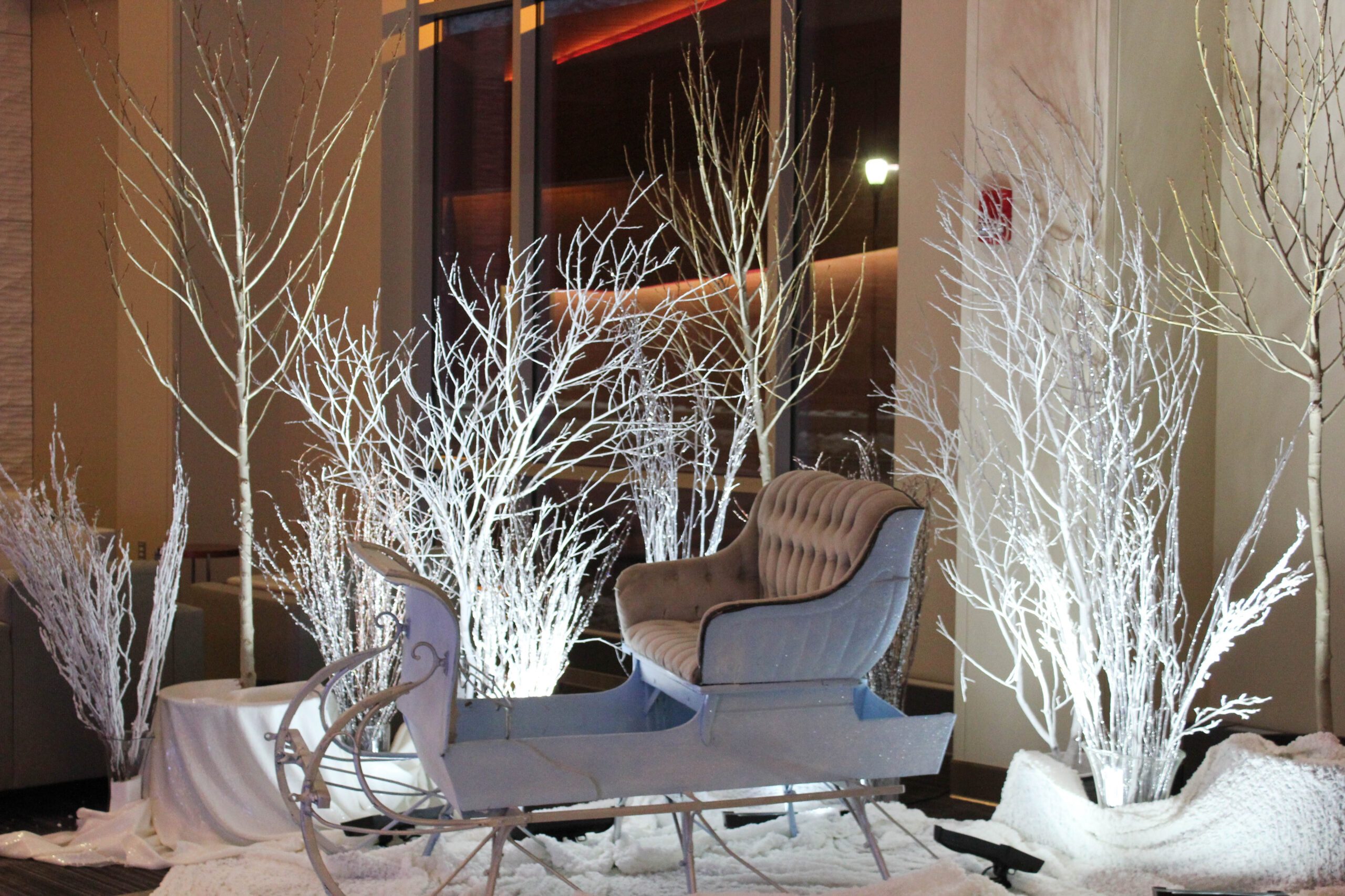 wintery holiday decor